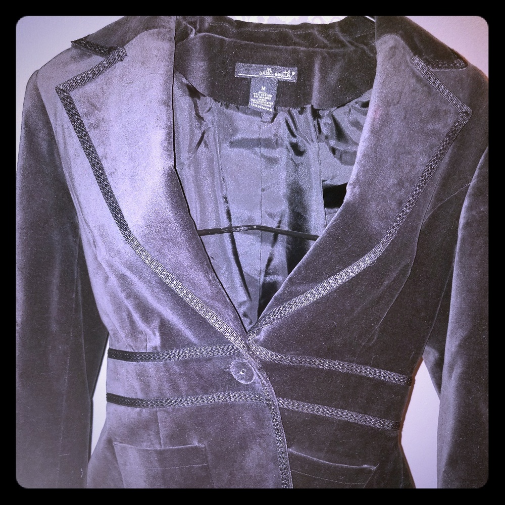 Black velvet Willi Smith Blazer